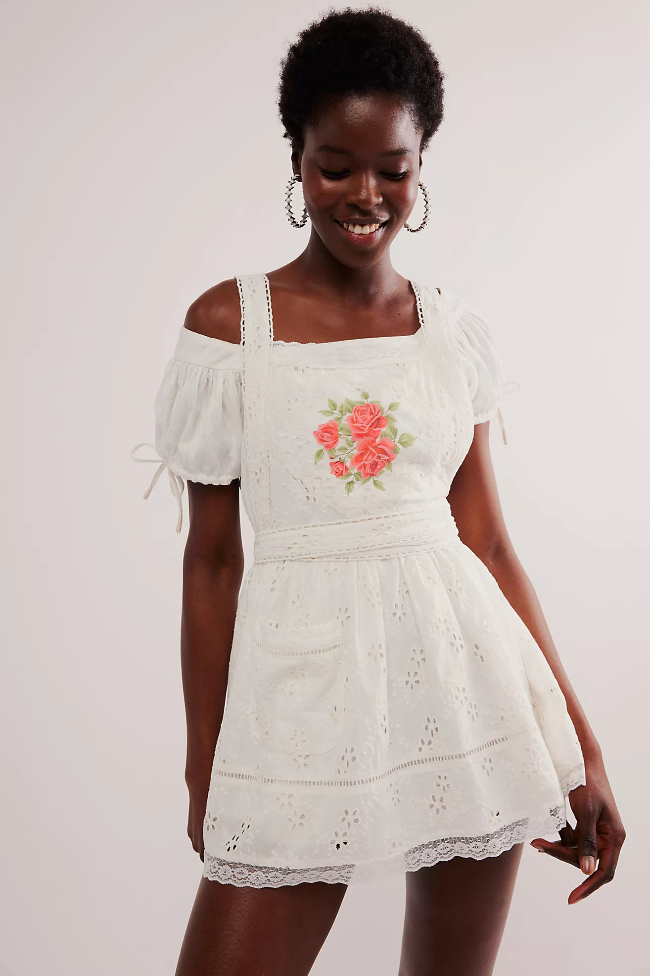 For Love & Lemons Rose Embroidery Apron | Free People (Global - UK&FR Excluded)