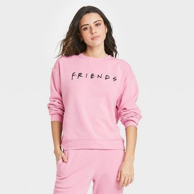 Women's Friends Logo Graphic Sweatshirt - Pink | Target