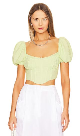 Paola Top | Lime Top | Lime Green Top | Light Green Top | Corset Top Outfit | Cute Spring Outfits | Revolve Clothing (Global)