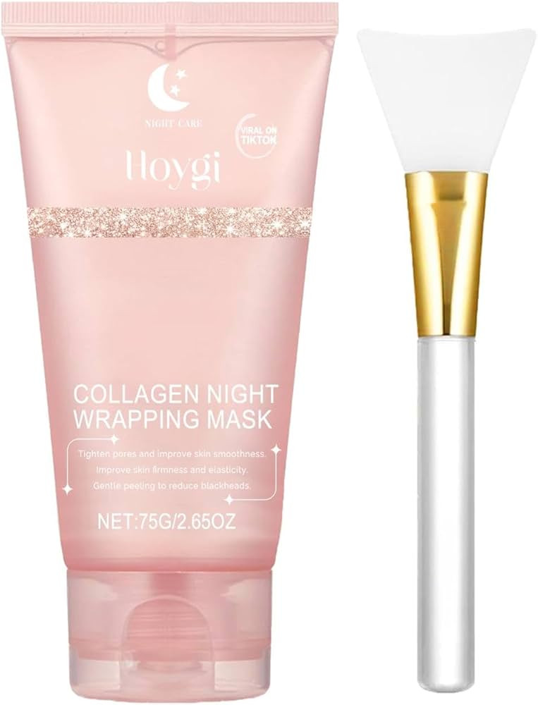 Collagen Overnight Wrapping Peel Off Facial Mask Pack, Collagen Night Wrapping Mask, Hydrates and... | Amazon (US)