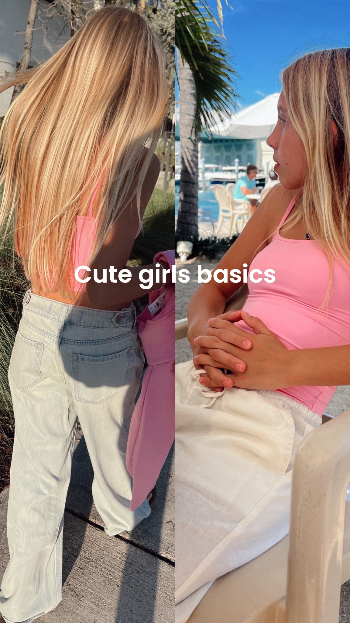 Cute basics for your girlies. This pink color is so perfect, too! 🌸

Ella wears XXS at Garage and 00 short jeans at Hollister 🫶🏽 

#LTKKids