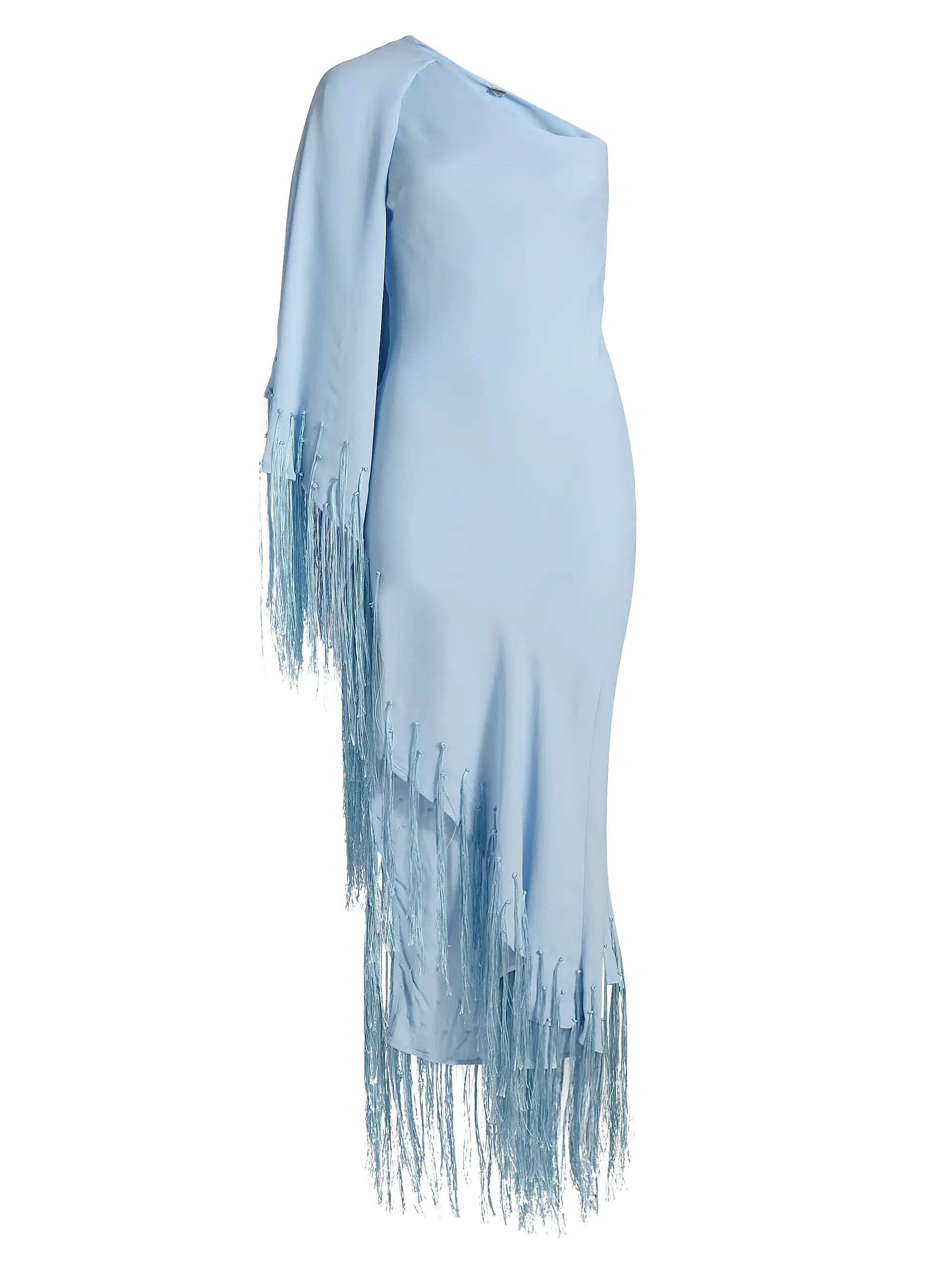 Esperanza One-Shoulder Fringe Midi-Dress | Saks Fifth Avenue