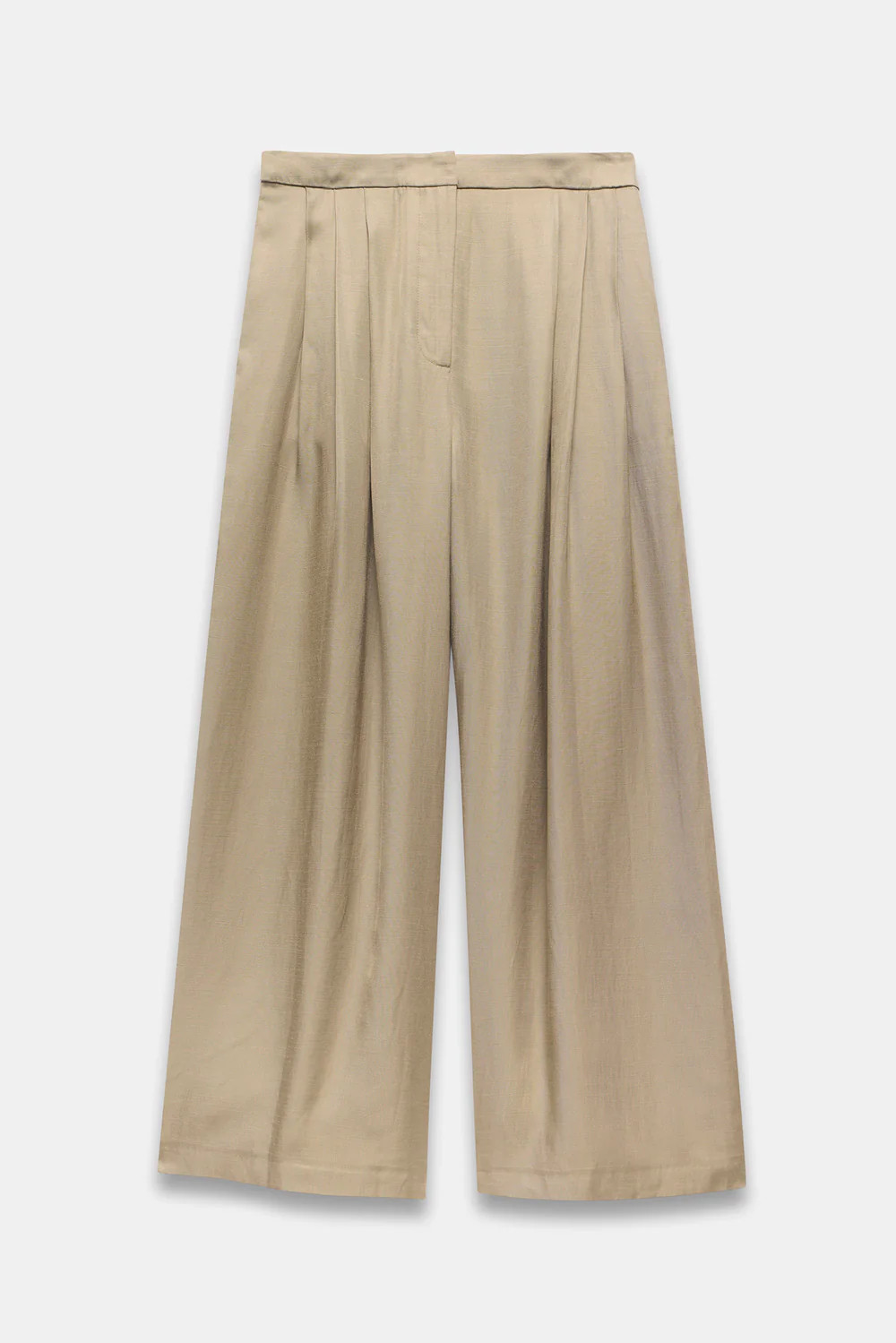 Taupe Tailored Wide Leg Trousers | Mint Velvet
