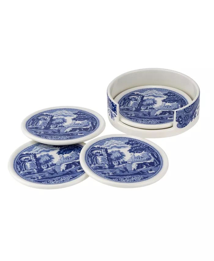 Blue Italian 5 PC Ceramic Coaster Set | Macy's