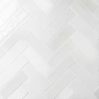 Bedrosians Cloe Subway Glossy White 2.5 in. x 8 in. Handmade-Look Ceramic Wall Tile (10.64 sq. ft... | The Home Depot