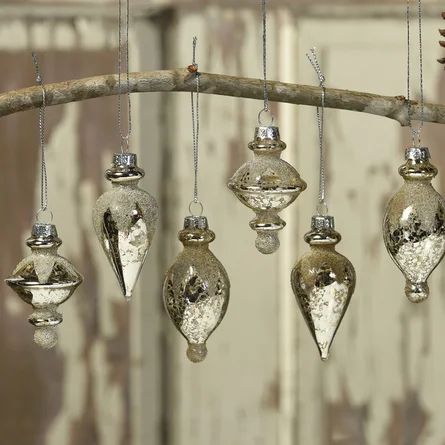 6 Piece Glass Finial Ornament Set | Wayfair North America