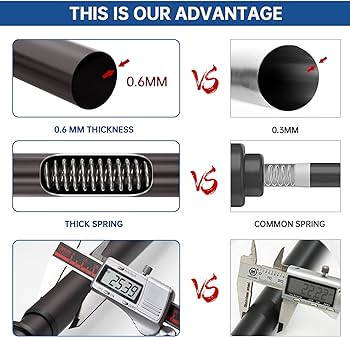 BRIOFOX Industrial Shower Curtain Rod - Never Rust Non-Slip 43-72 Inch Stainless Steel, Bronze, P... | Amazon (US)