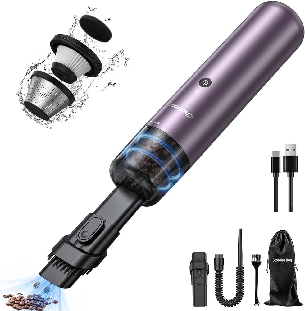 Chuboor Car Vacuum Cordless Powerful, Rechargeable Mini Vacuum, Hand Held for Dust, Sand, Crumbs,... | Amazon (CA)