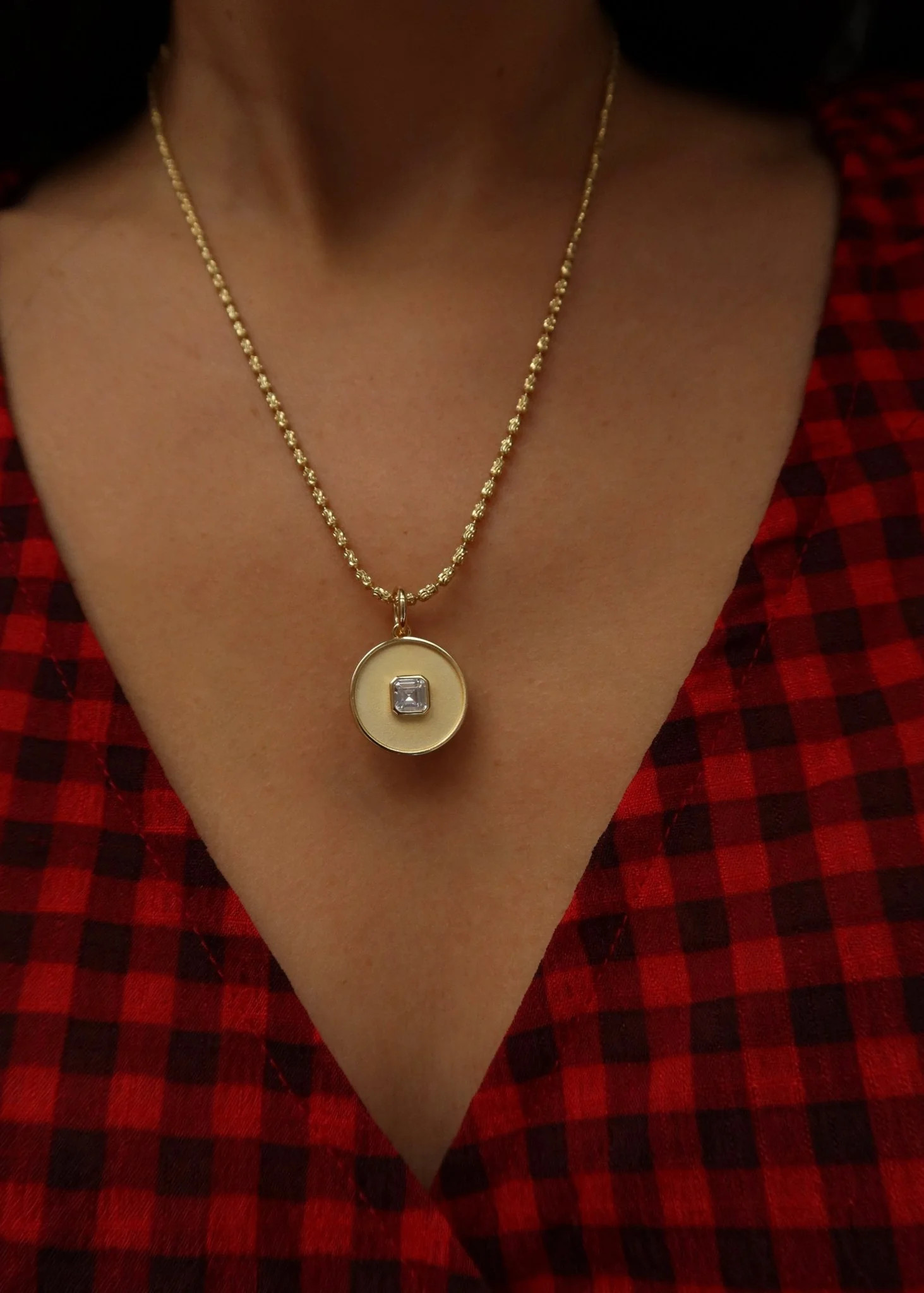 SIENNA BRUSHED STONE PENDANT NECKLACE | Cupcakes and Cashmere LLC
