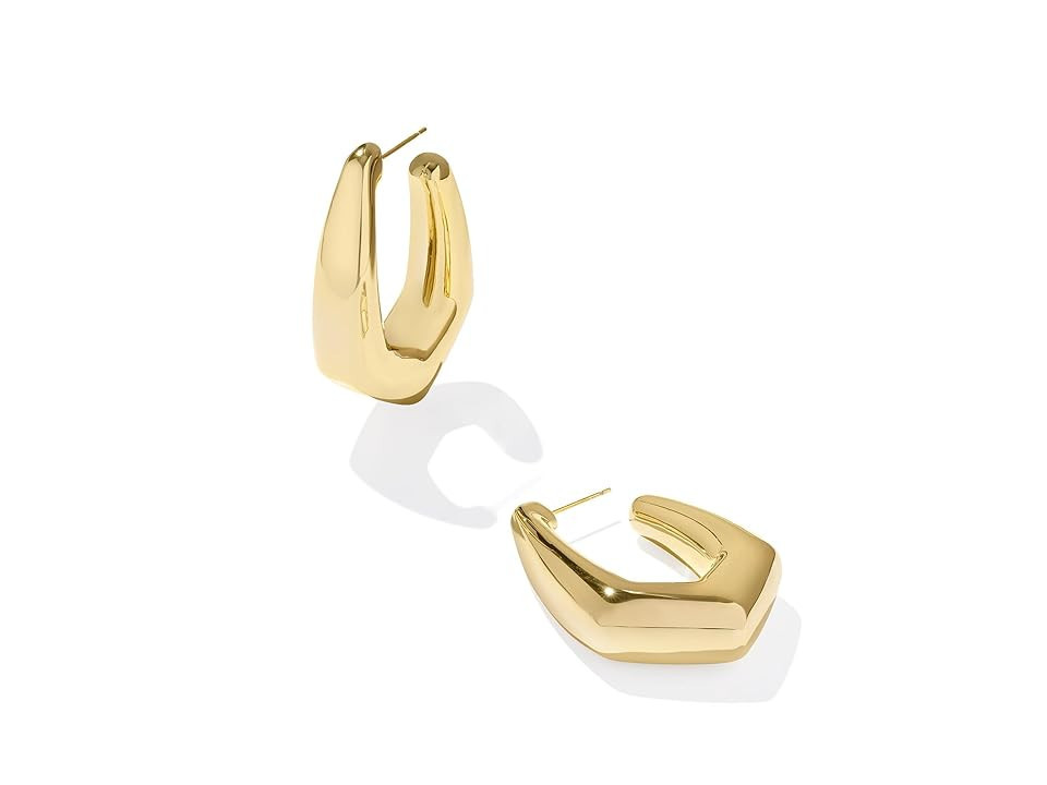 Kendra Scott Kaia Hoop Women's Earrings Earring Gold Polished Gold | Zappos