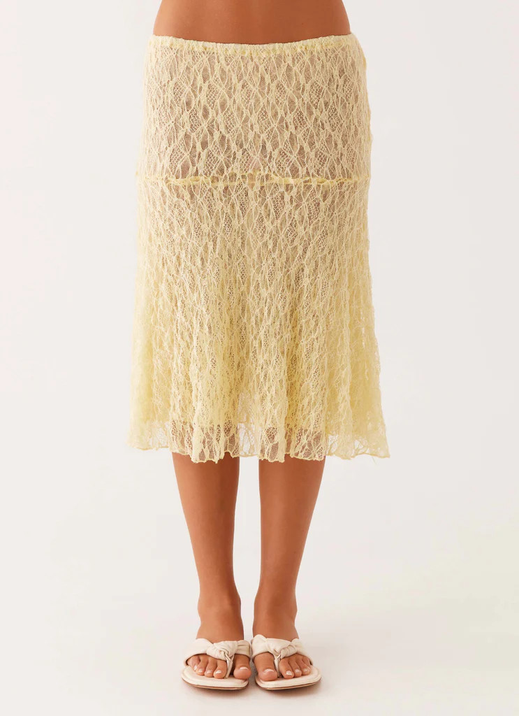 Destiny Midi Skirt - Yellow | Peppermayo (Global)