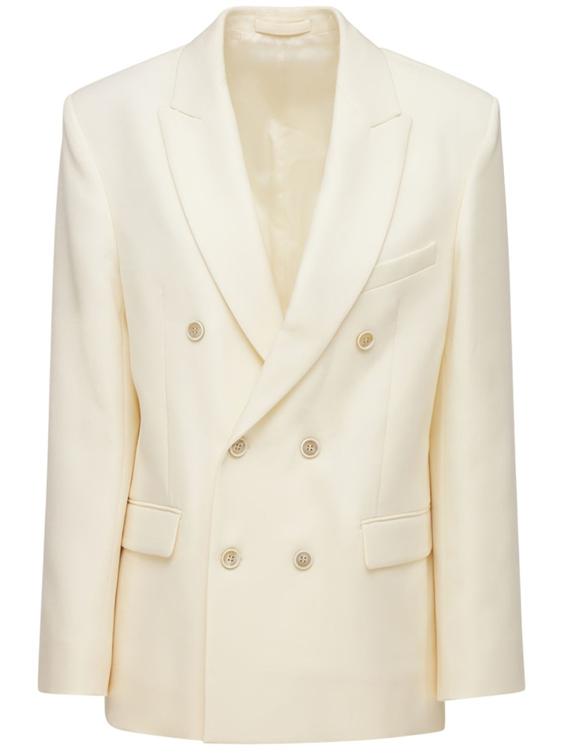 Double breasted wool blazer - Wardrobe.nyc - Women | Luisaviaroma | Luisaviaroma