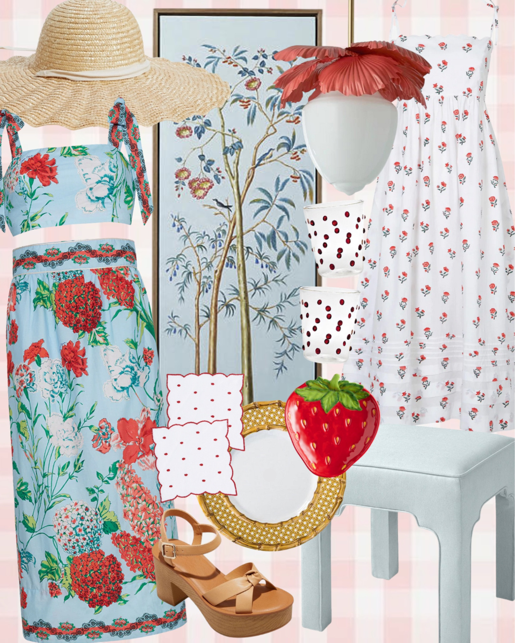 Pretty finds!
Matching set; chinoiserie mural; upholstered ottoman; bamboo melamine; tablescape; tabletop decor; cocktail napkins; target style; scalloped; grandmillennial style; white sundress; resort wear

#LTKstyletip #LTKshoecrush #LTKhome