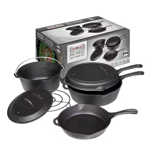 Camp Chef 6pc Cast Iron Set - Black | Target