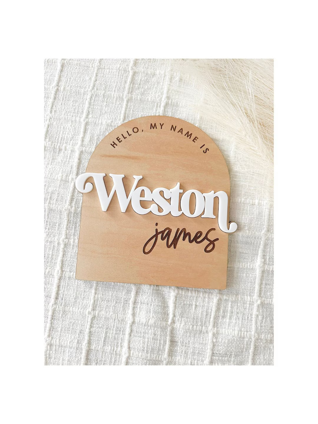 Hello My Name Is, Baby Name Sign, Wood Name Round, Newborn Photo, Personalized Baby Announcement,... | Etsy (US)