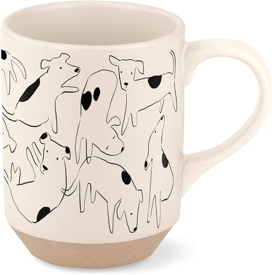Fringe Studio Nosey Dogs Spot Stoneware Mug, 12 fl oz, Natural (429011) | Amazon (US)