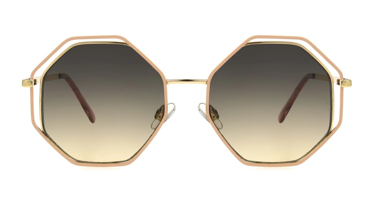 Foster Grant Women's Round Tan Rose Gold Sunglasses | Walmart (US)