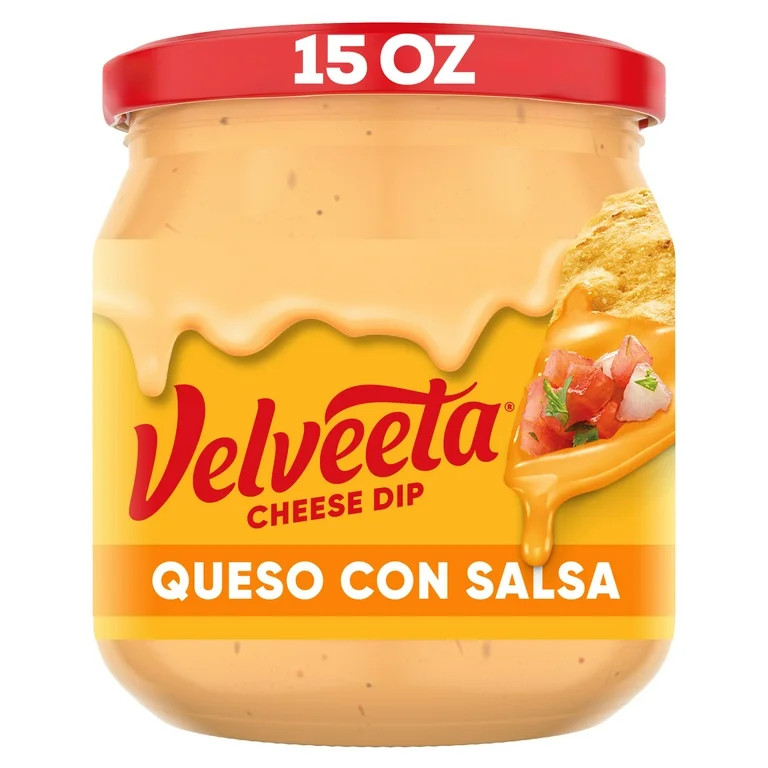 Velveeta Queso Con Salsa Cheese Dip, 15 oz Jar, Shelf-Stable | Walmart (US)