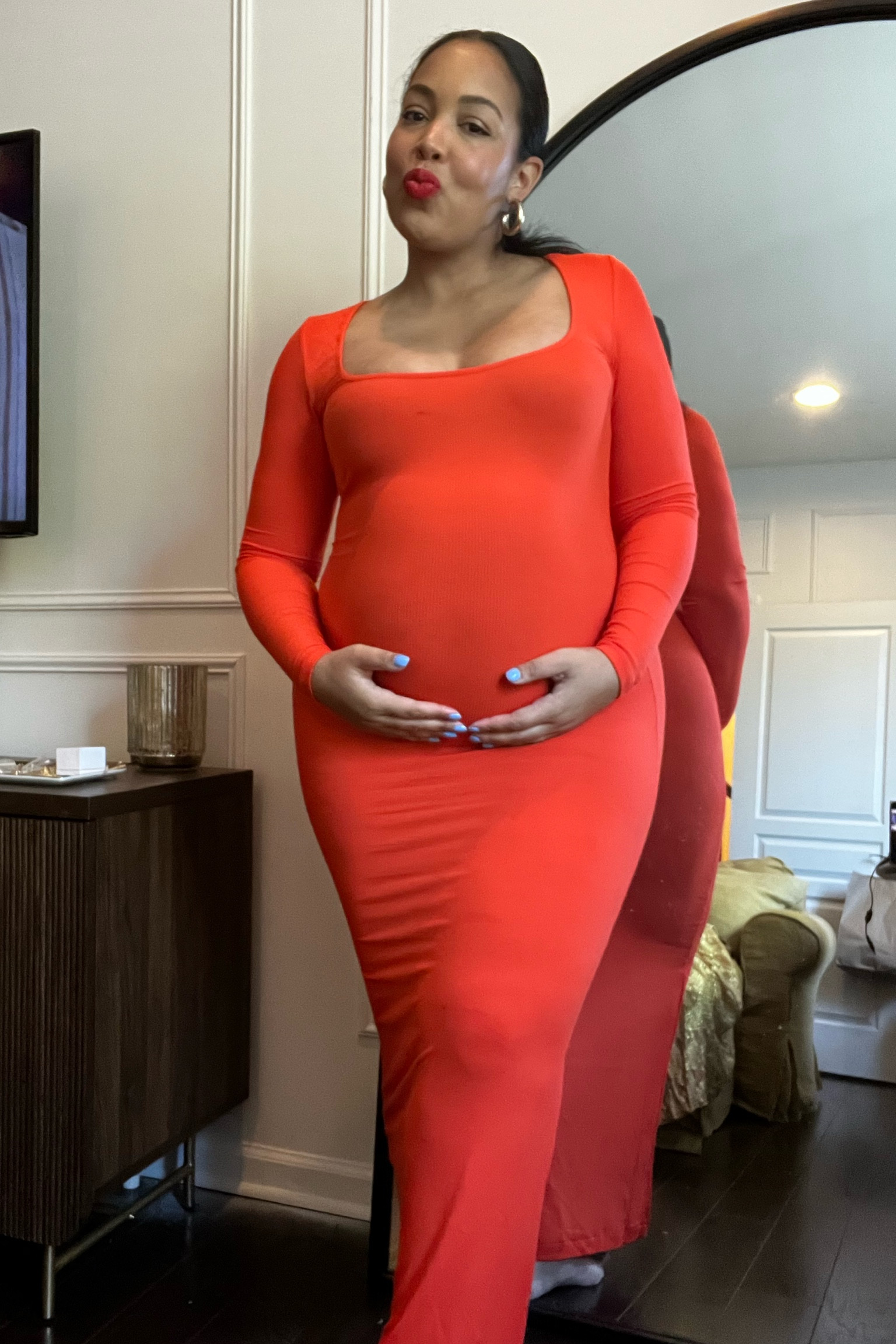 Ok these SKIMS ribbed dresses are IT! perfect for pregnancy and after 🔥 

#LTKbump #LTKstyletip