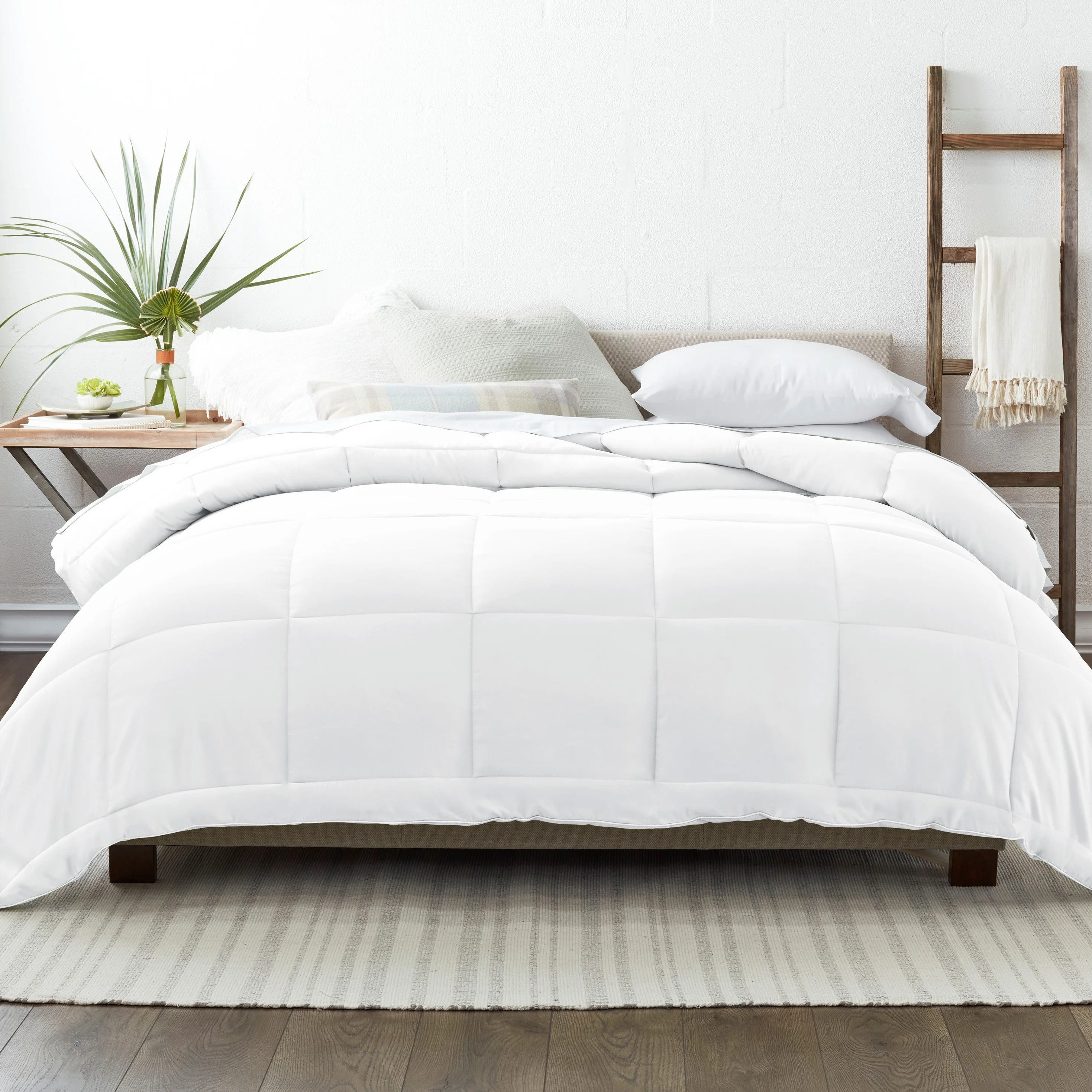 White All Season Alternative Down Comforter, Twin/Twin XL, by Noble Linens - Walmart.com | Walmart (US)
