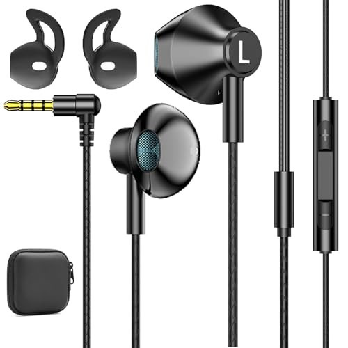 Lvwacun Black Wired Earbuds with Mic in-Ear Earphones Build-in Microphone HiFi Stereo Headphones Compatible for iPhone iPad Android Mp3 and Most of 3.5mm Aux Devices | Amazon (US)