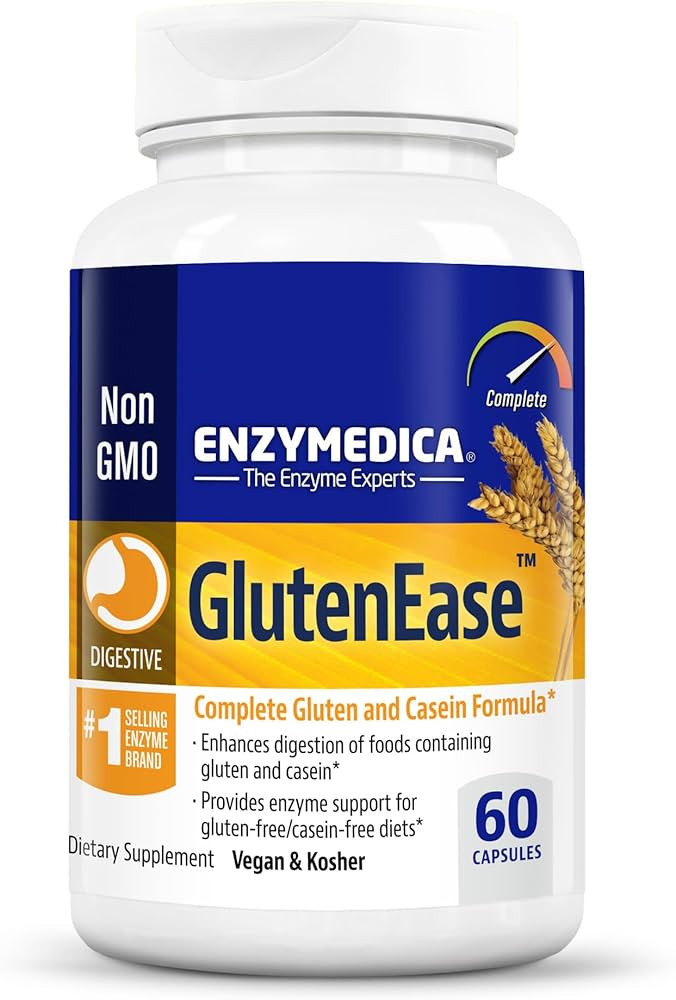 Enzymedica GlutenEase, Digestive Enzymes for Food Intolerance, Offers Fast Acting Gas & Bloating ... | Amazon (US)