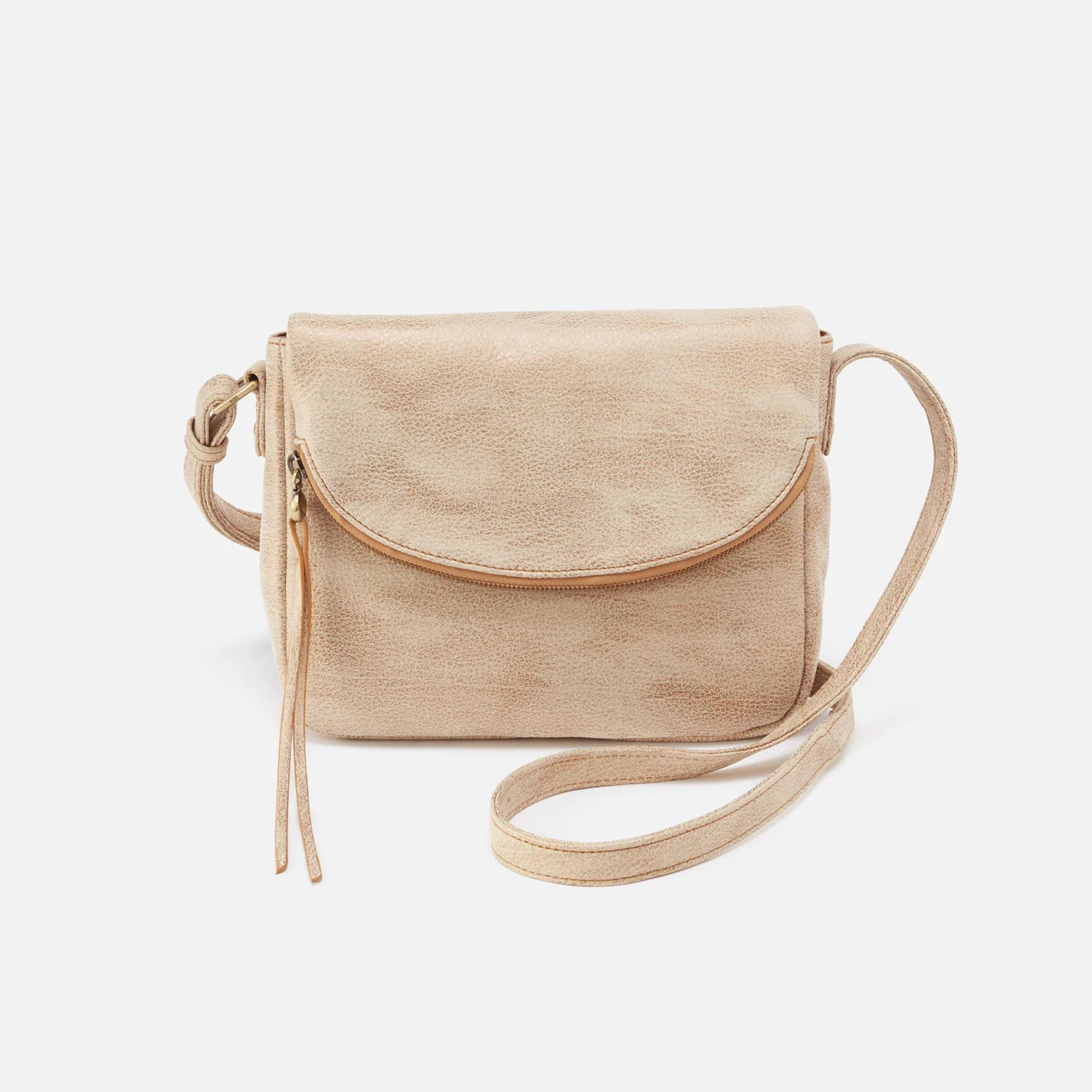 Fern Messenger Crossbody in Metallic Leather - Gold Leaf | HOBO Bags