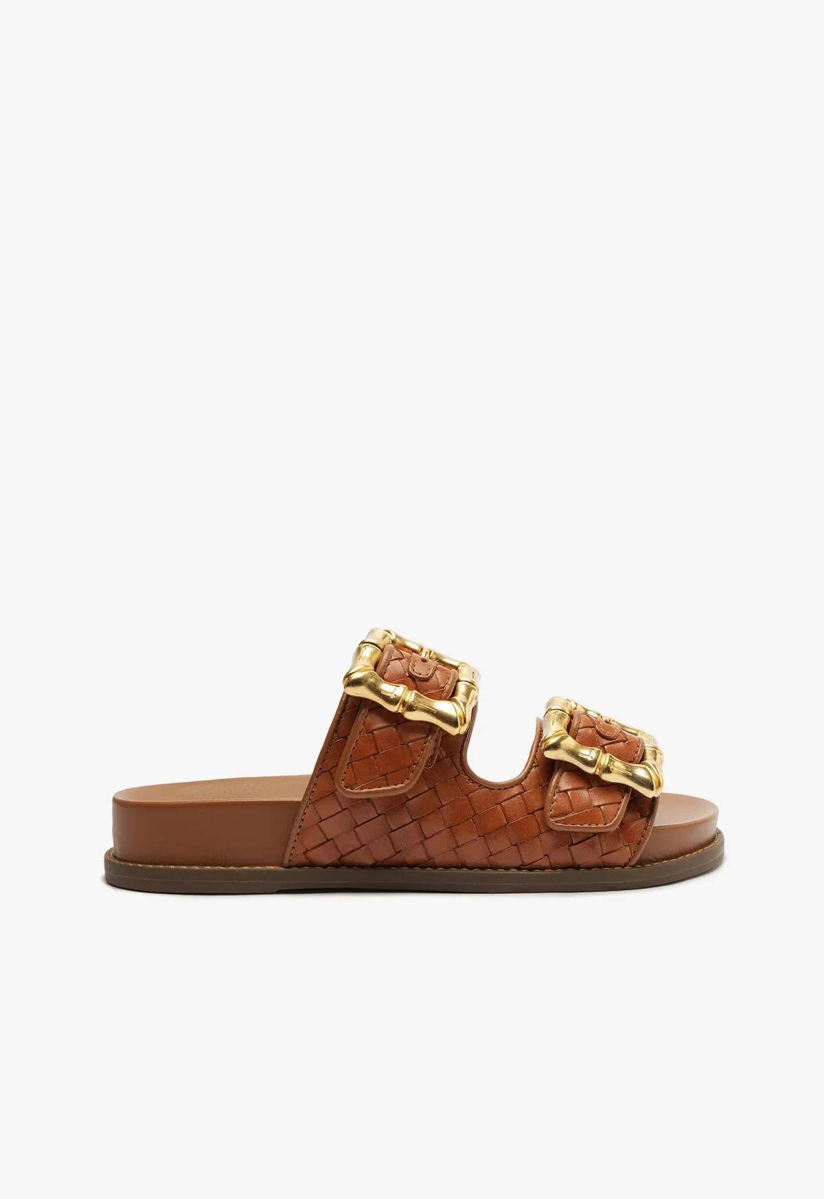 Enola Sporty Woven Leather Flat - Flatform Sandals - Buckle Sandals - Sports Sandals | Schutz (US)