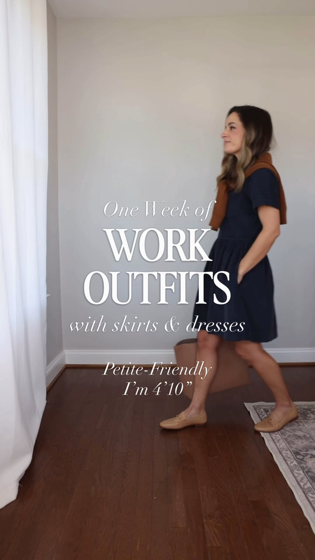 One week of outfits for work with skirts and dresses! 

Monday 
Dress (J.Crew): 00 (also comes in petite) 
Sweater (BR Factory): xxs 
Shoes (Sam Edelman) true to size 

Tuesday 
Skirt (LOFT): petite 00 
Top (Quince): xs 
Shoes (Sam Edelman) 

Wednesday 
Skirt (J.Crew Factory): 00 
Top (Quince): xs 
Coat (J.Crew): petite 00
Shoes (Madewell) 

Thursday 
Skirt (Amazon): small in brown 
Sweater (LOFT): petite xxs 
Shoes (Sam Edelman) 

Friday 
Dress (Anthropologie): petite xxs
Sweater (J.Crew): xxs 
Shoes (Sam Edelman) 

Petite workwear, fall outfits, fall dresses, business casual outfits

#LTKPetite #LTKWorkwear