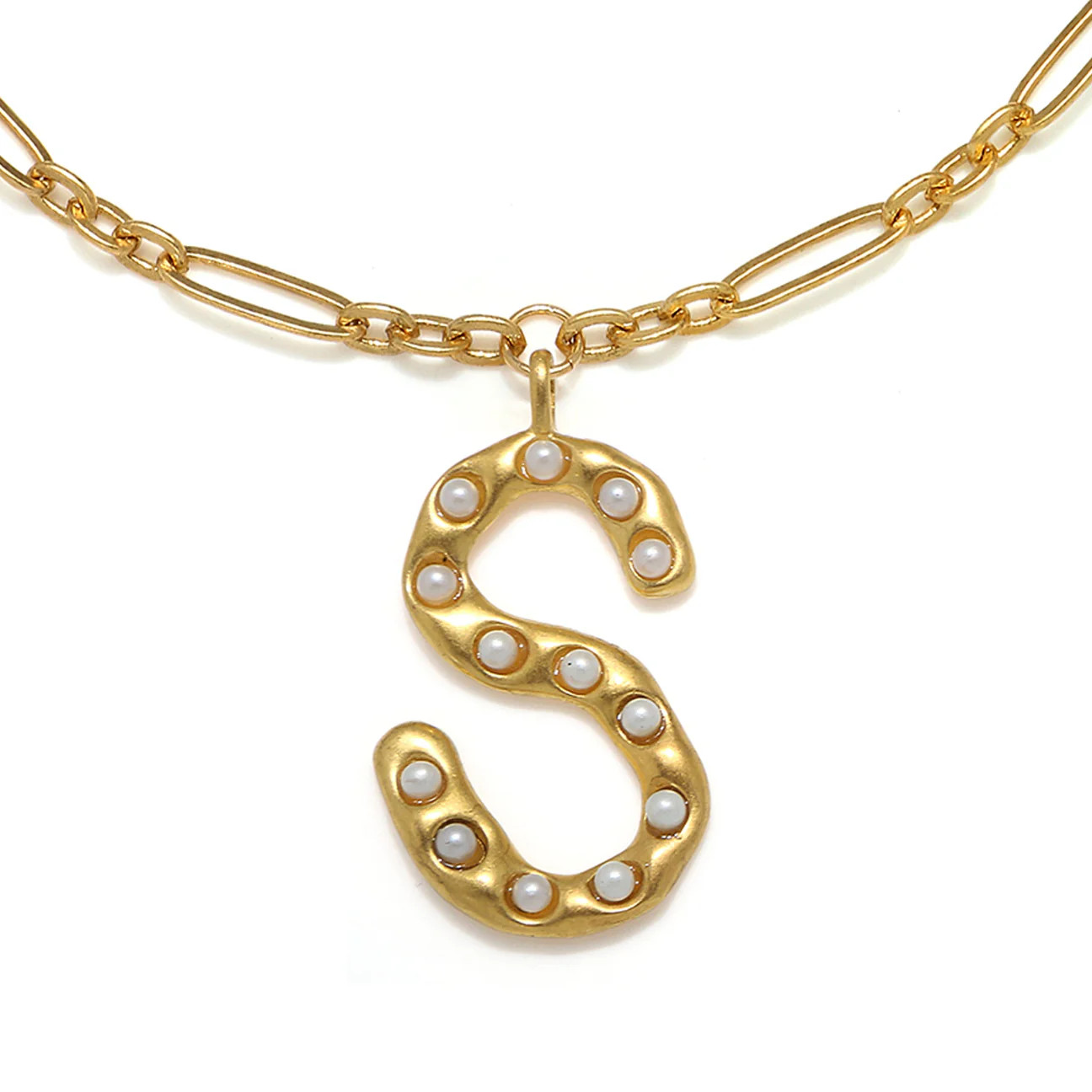 Pearl Initial Necklace | Sequin