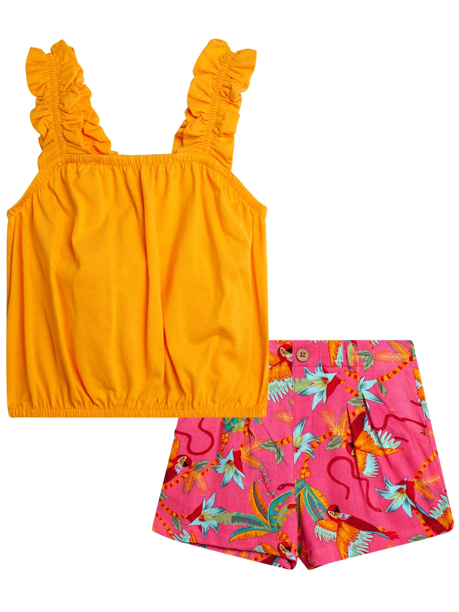 Jessica Simpson Girls' Knit and Woven Short Set, Sizes 4-12 | Walmart (US)