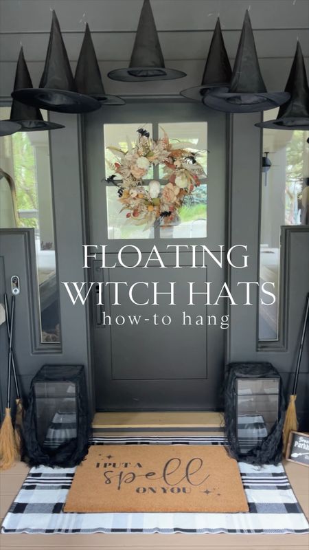HOME \ here’s how-to hang floating witch hats for Halloween🧙🏻‍♀️🪄 I’ll be showing y’all how I style my front door next… stay tuned!



#LTKhome #LTKfindsunder50 #LTKHalloween