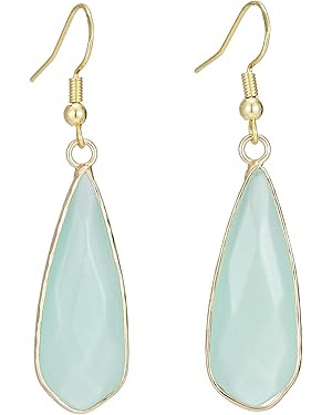 Plumiss Women Natural Stone Earrings Unique Healing Gemstone Energy Hypoallergenic Lightweight Da... | Amazon (US)