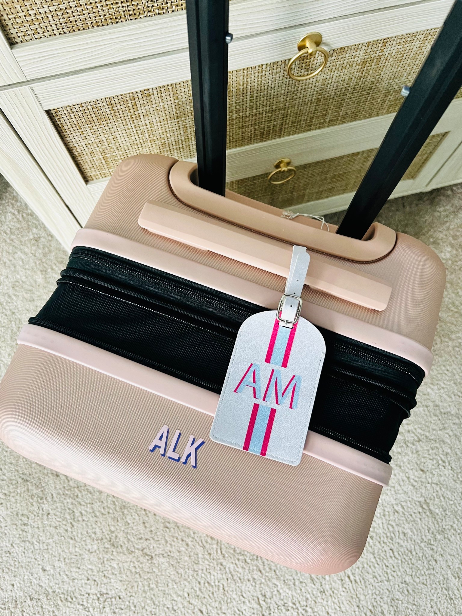 Monogram luggage tag || Monogram gift || Monogram sticker || Pink luggage 

#LTKTravel