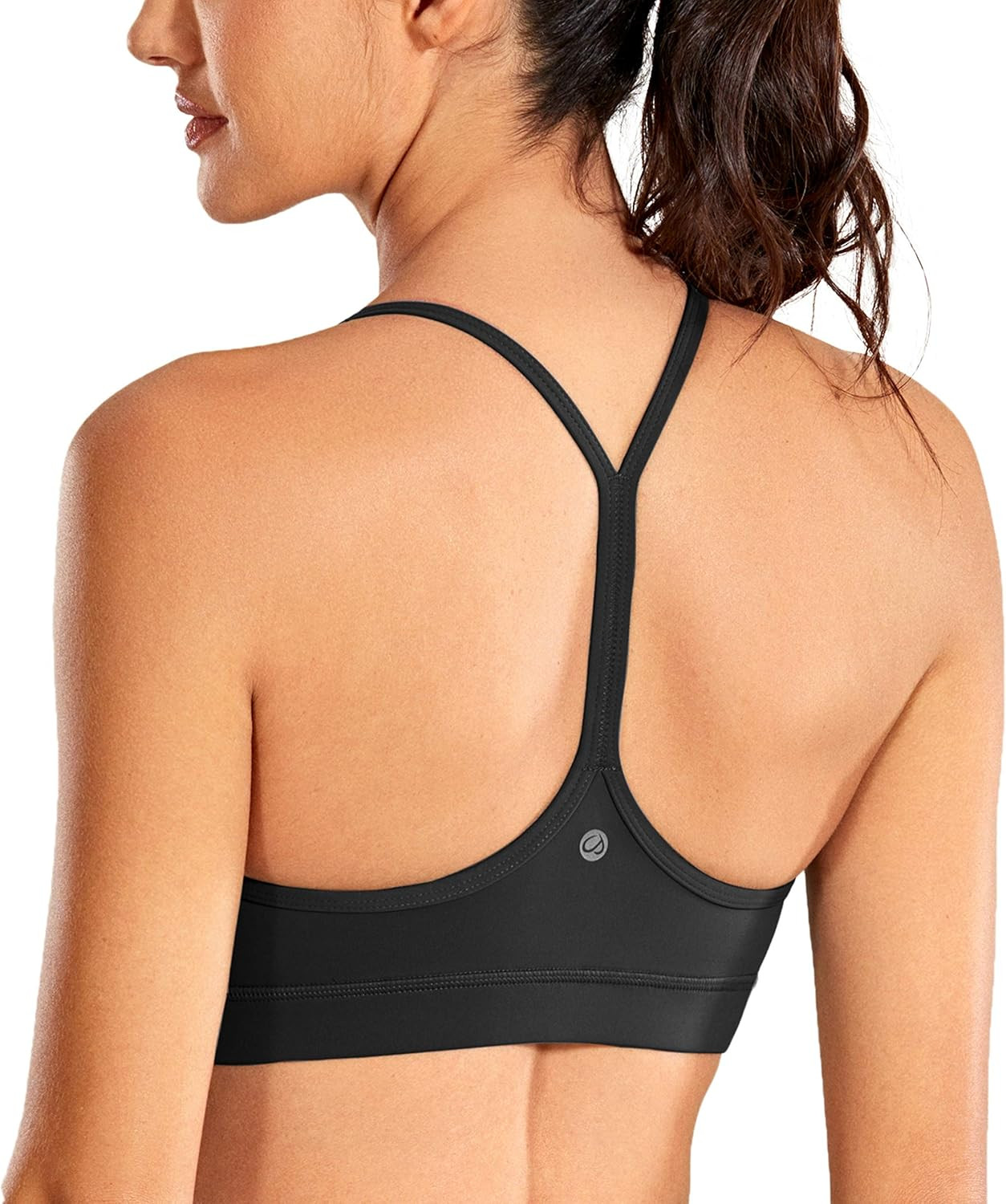 CRZ YOGA Women's Low Impact Strappy Padded Sports Bra for Women Y Racer Back Spaghetti Straps Yog... | Amazon (US)