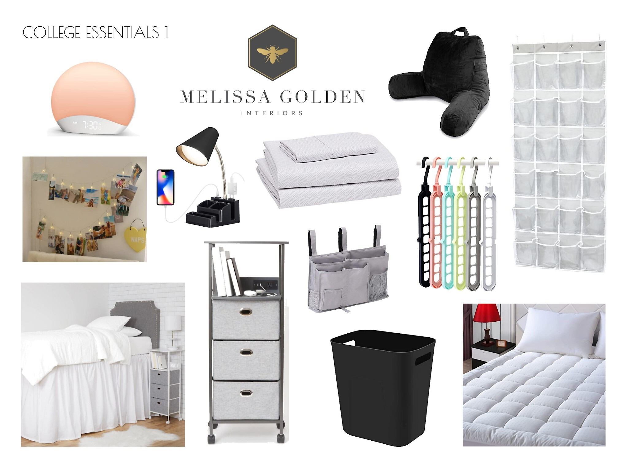 Here’s some of our college essential must haves for a dorm room to create a cozy and organized space! Stay tuned for more college essentials for the bathroom!

#moodboard #design #moodboardaesthetic #style #interiordesign #dorm #dormdecor #college #collegeessentials 

#LTKGiftGuide #LTKhome #LTKstyletip