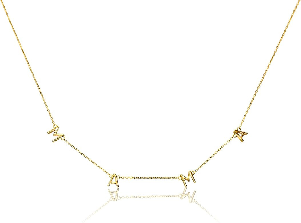 Benevolence LA Mama Necklace Dainty Necklace, 14k Gold Dipped Necklaces For Women, Valentines Day... | Amazon (US)