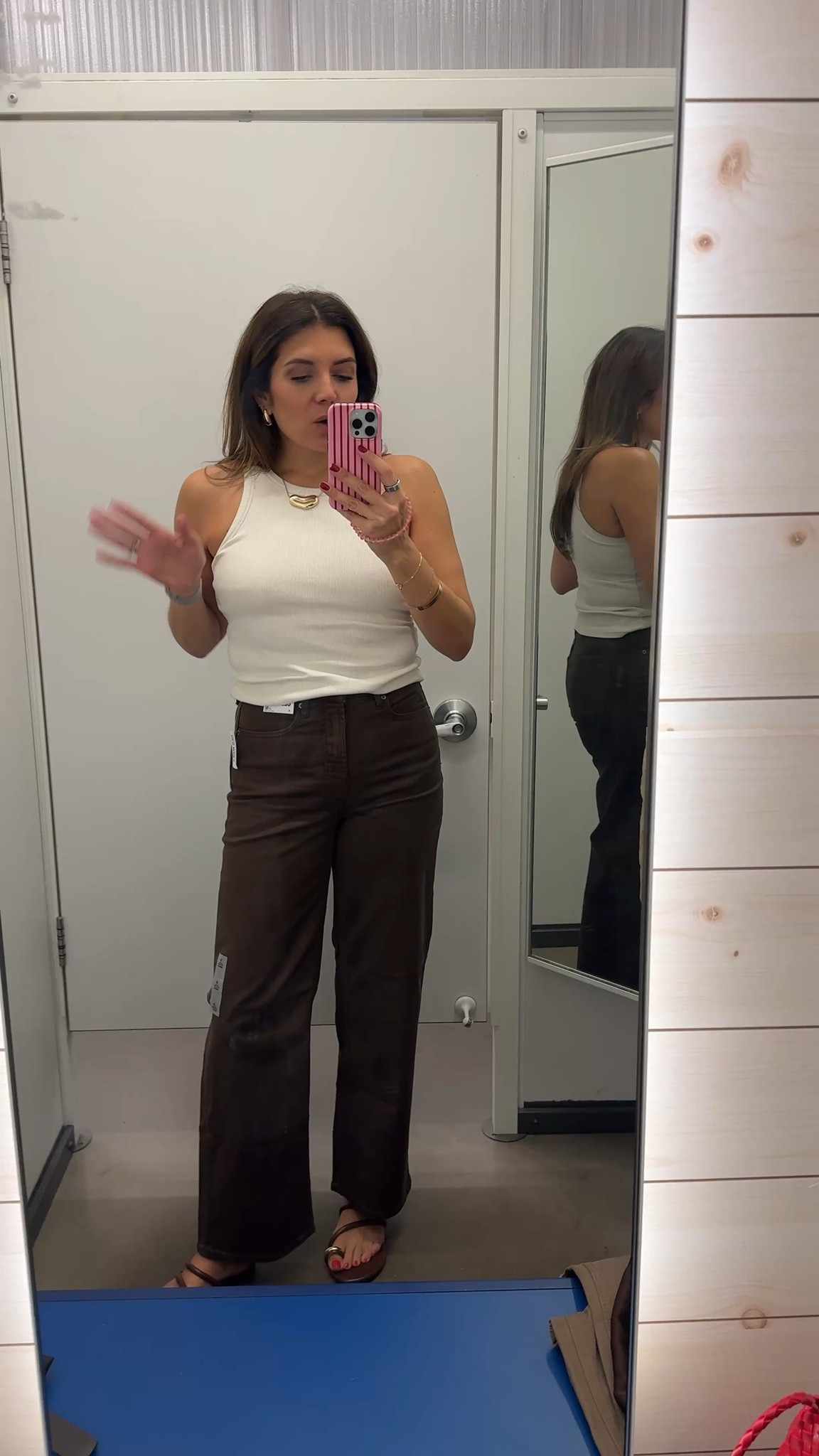 50% off these old navy chocolate jeans! I’m 5’7” in a size 4.

#LTKTall #LTKOver40 #LTKSaleAlert