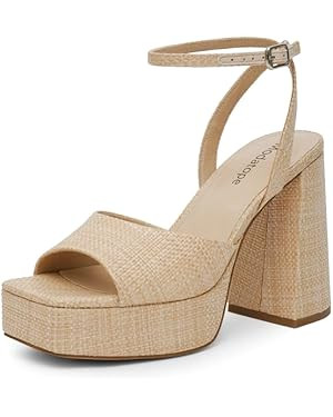 Modatope Platform Heels for Women Platform Sandals Womens Chunky Heel Open Toe Pumps Ankle Strap ... | Amazon (US)