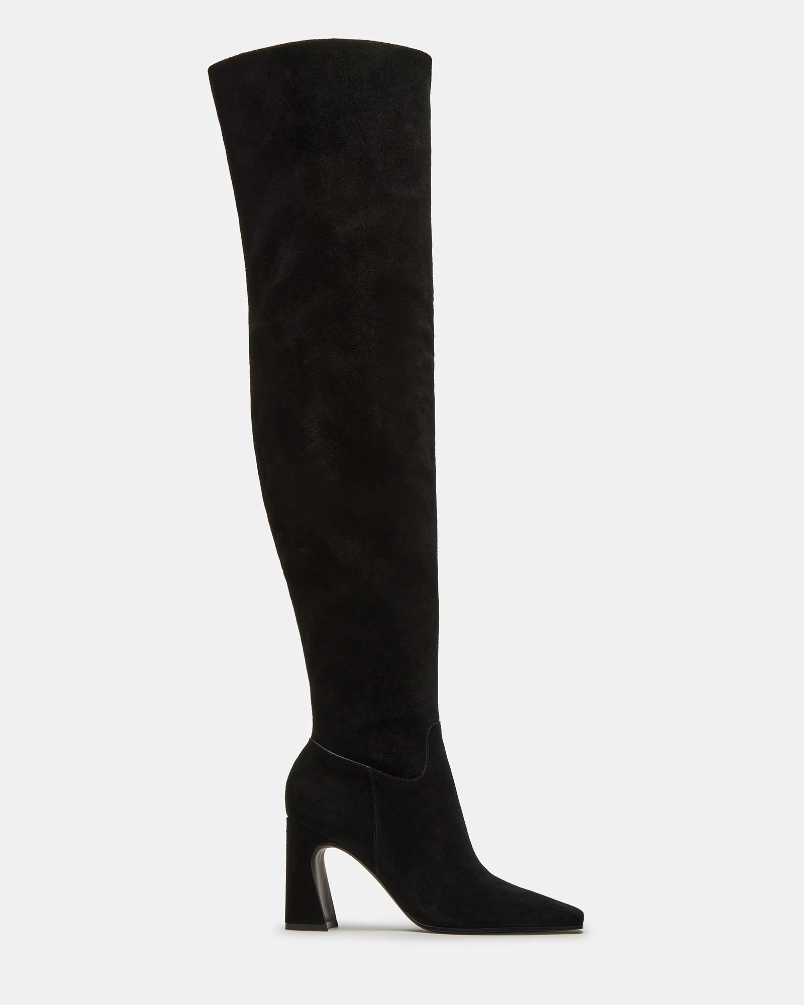 STRATUS Black Suede Over-The-Knee Boot | Women's Boots | Steve Madden (US)