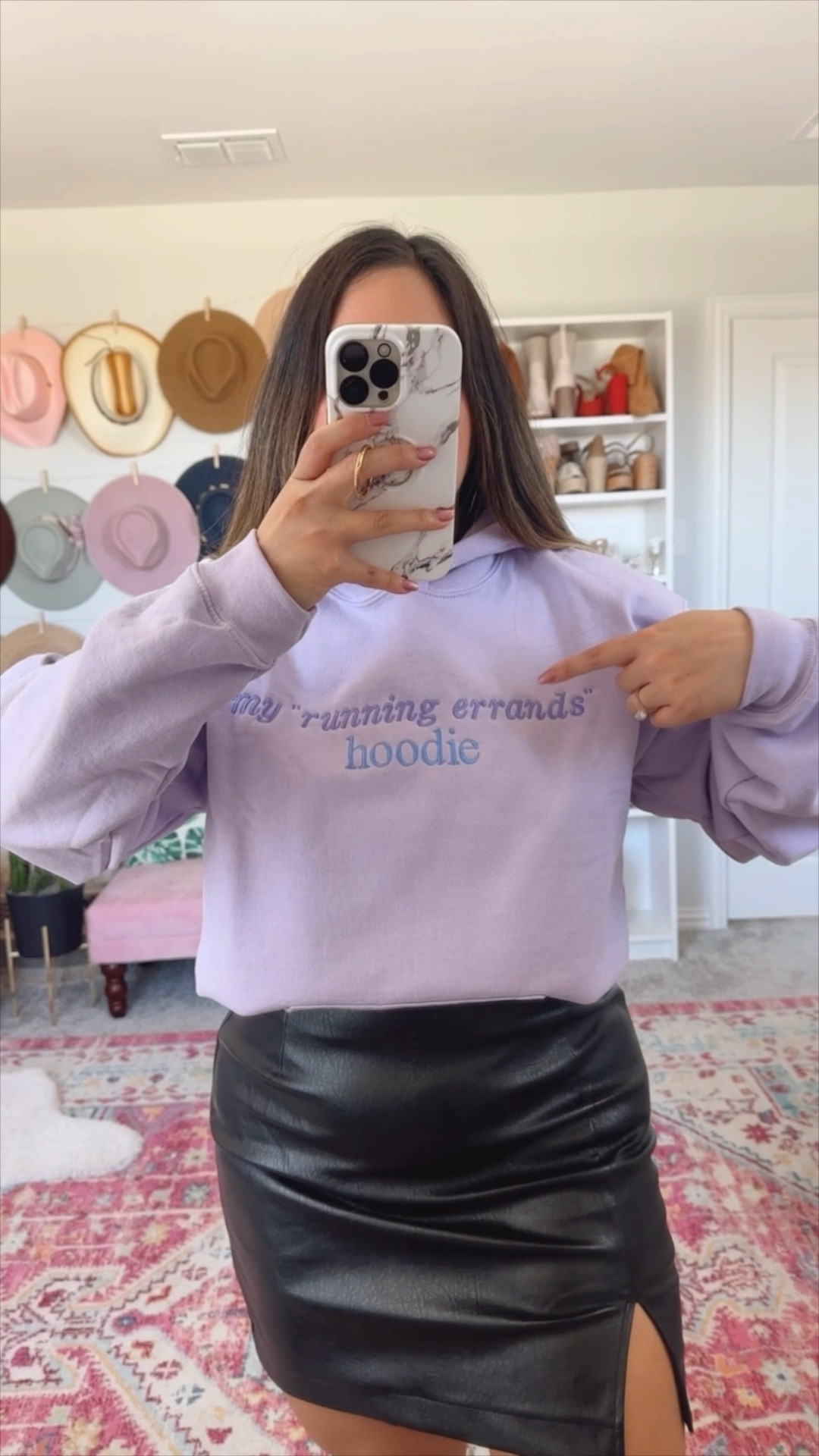 Make It Yours™ 'Hoodie' Hooded Sweatshirt - wearing medium in orchid

My “running errands” hoodie, lilac sweater, lilac hoodie, lilac sweatshirt, purple hoodie, purple sweater, purple sweatshirt, fall fashion, fall style, fall look, fall outfits, fall boots, united monograms haul, fall sweater, fall sweatshirt, fall hoodie, cozy hoodie, casual style, casual outfit, teacher outfits, faux leather skirt, faux leather mini skirt, fall skirt, western boots, cowboy boots, loft skirt, loft outfit, midsize fashion, midsize look, midsize outfit, midsize style, knee high boots, amazon fashion, amazon boots, amazon outfit, um haul 

#LTKmidsize #LTKfindsunder50 #LTKSeasonal