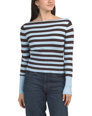 Striped Contrast Cuff Sweater | Juniors | Marshalls | Marshalls