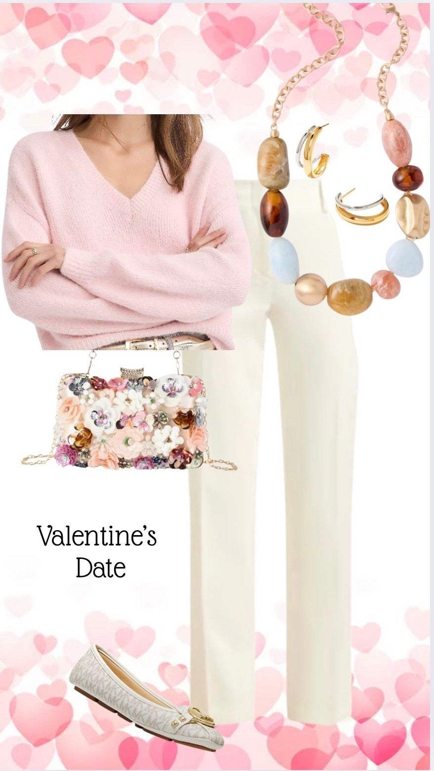 Dreamy and gorgeous outfit for a night with your special love 💕 
#pinksweater #valentinesoutfit #datenight

#LTKootd #LTKOver40 #LTKHoliday