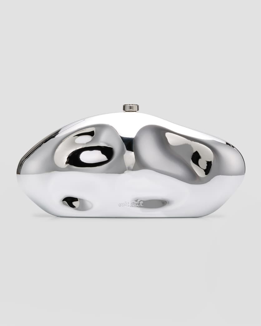 Cult Gaia The Caldera Metallic Clutch Bag | Neiman Marcus