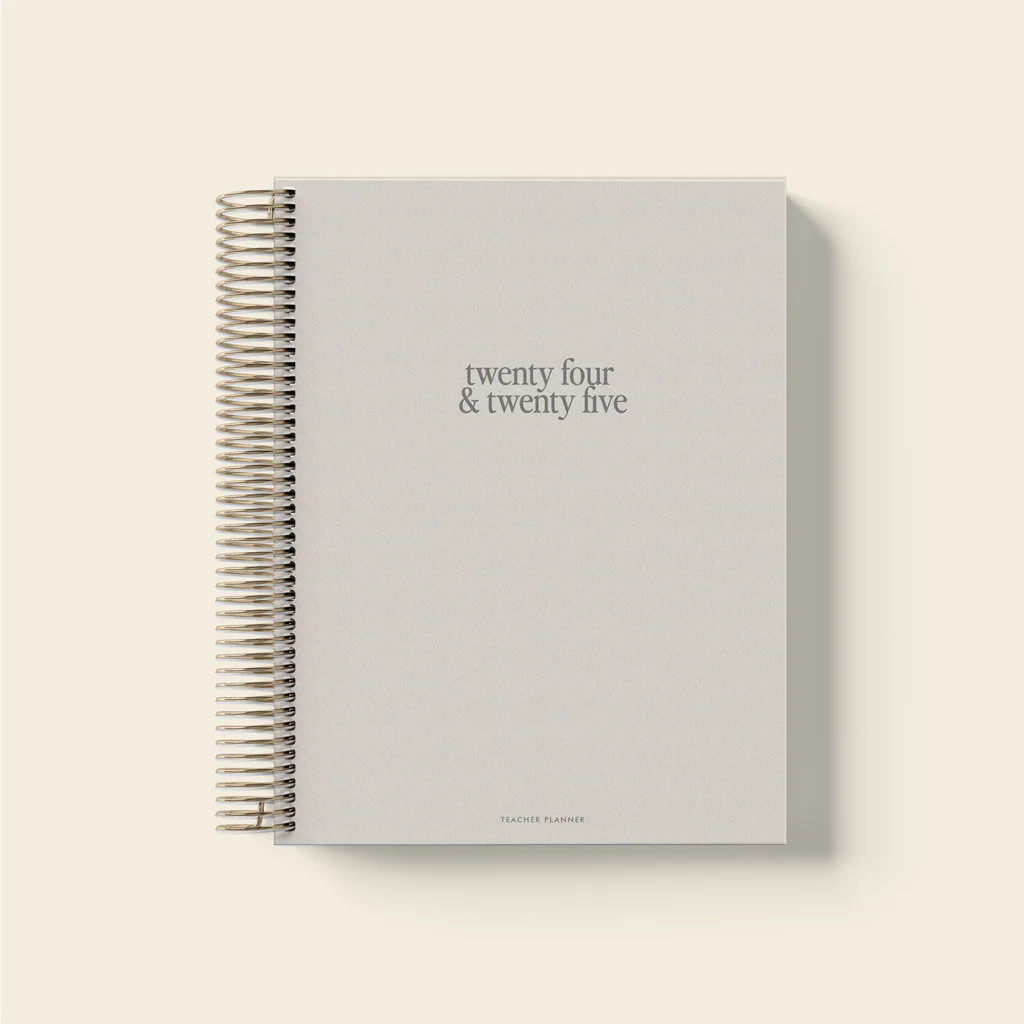 24-25 Teacher Planner - Cream | The Dailee