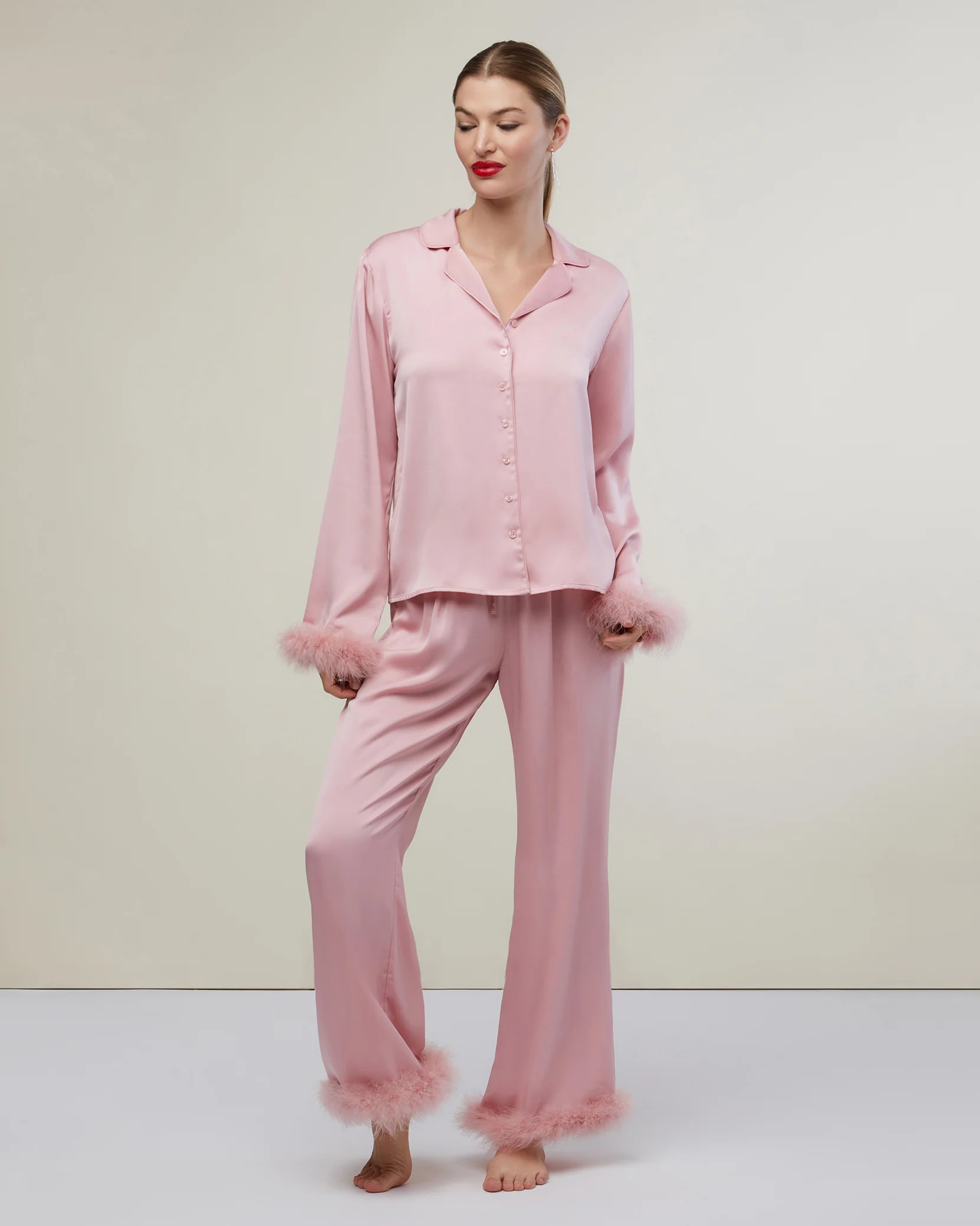 Feather Satin Pajamas | Rachel Parcell