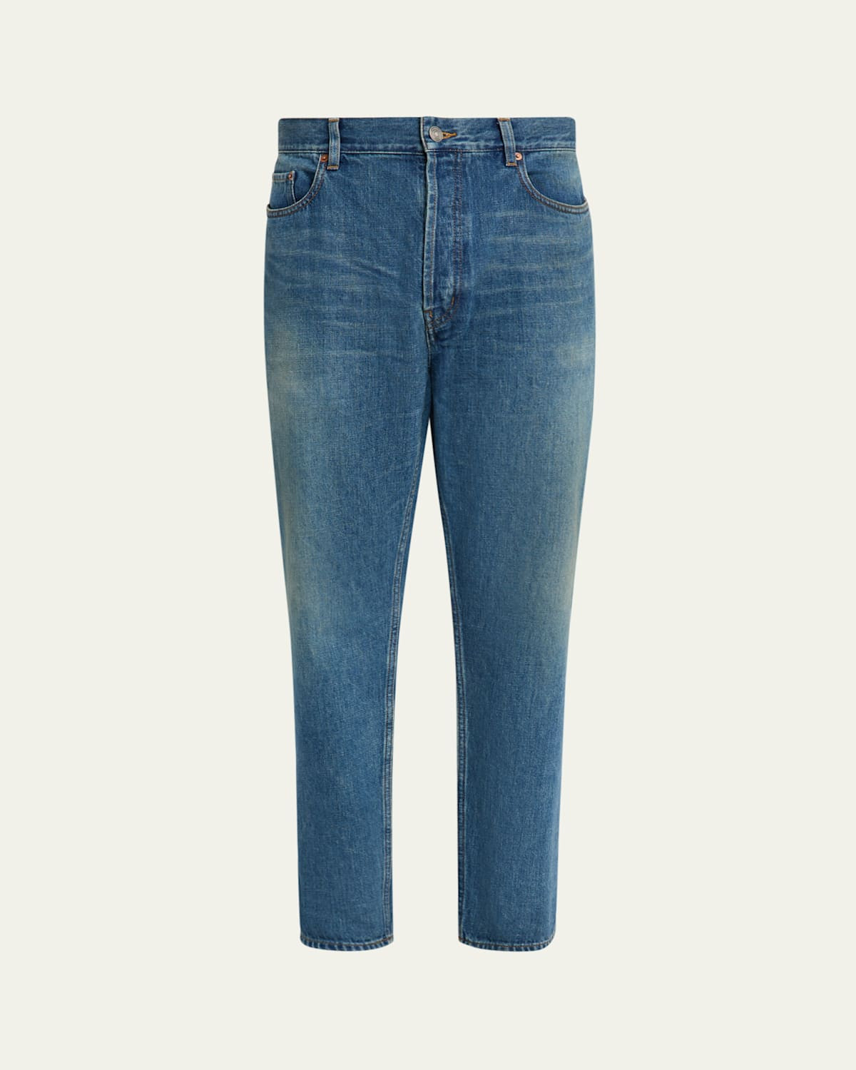 Men's High Rise Straight-Leg Jeans | Bergdorf Goodman