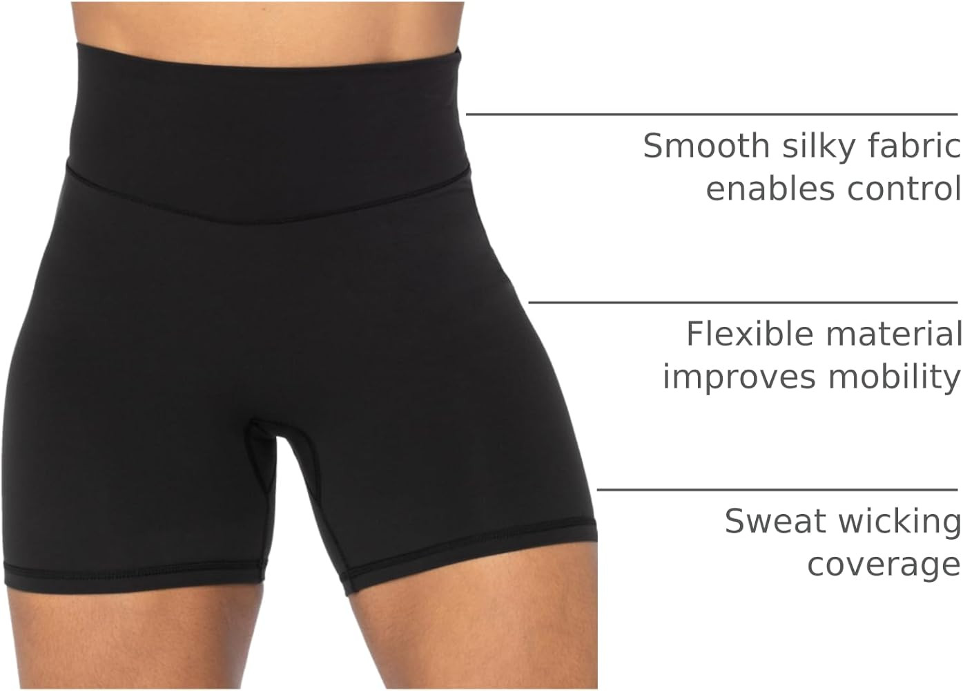 Sunzel No Front Seam High Waist Biker Shorts for Women, Squat Proof Yoga Workout Gym Bike Shorts | Amazon (US)