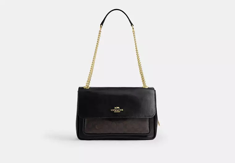 Coach Outlet Elodie Crossbody Bag In Signature Canvas - Black | Coach Outlet US
