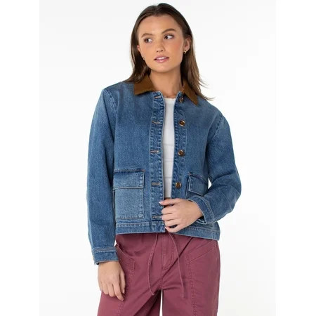 Celebrity Pink Women's and Women's Plus Boxy Barn Jacket, Sizes XS-4X | Walmart (US)